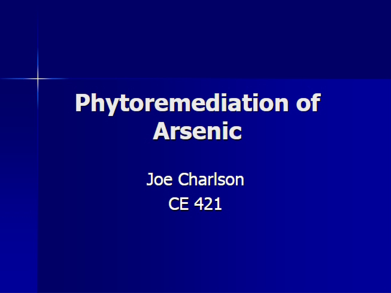 Using Phytoremediation to Remove Arsenic