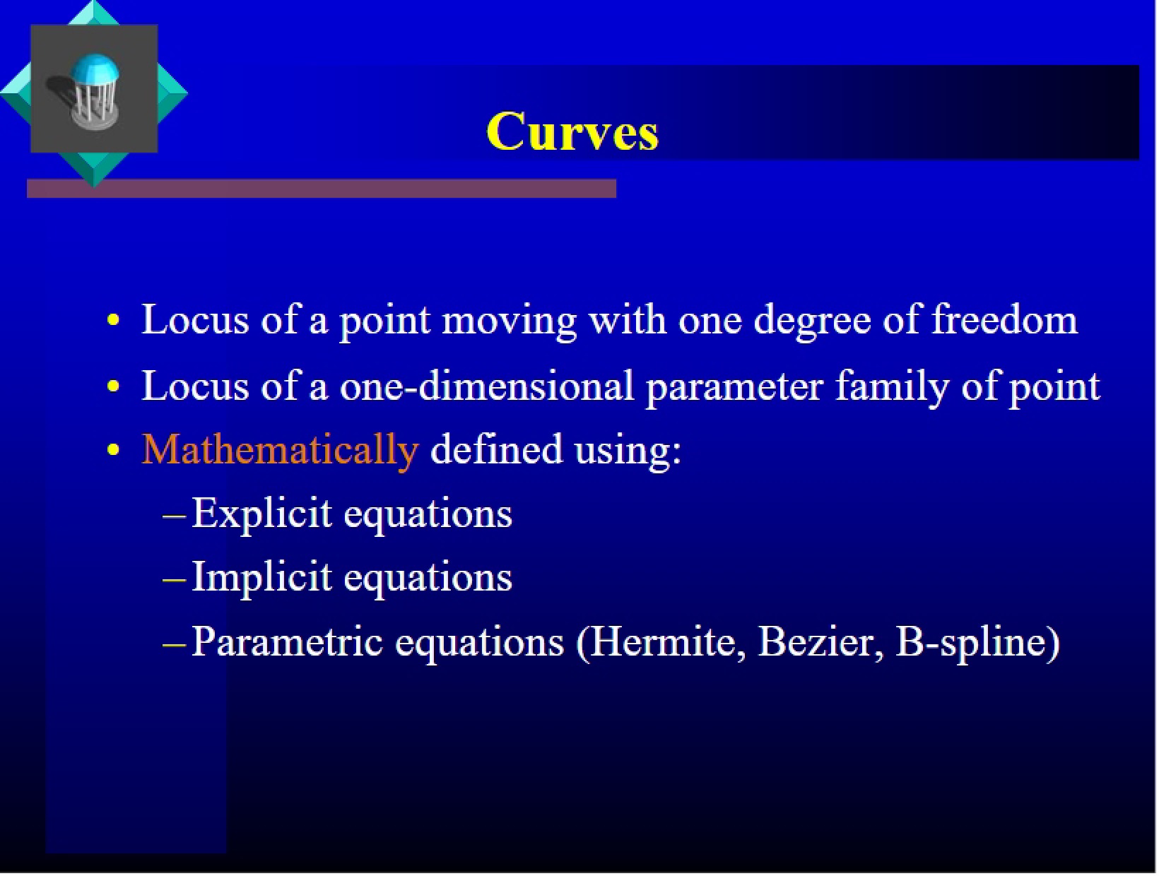 Computer Graphics Curves