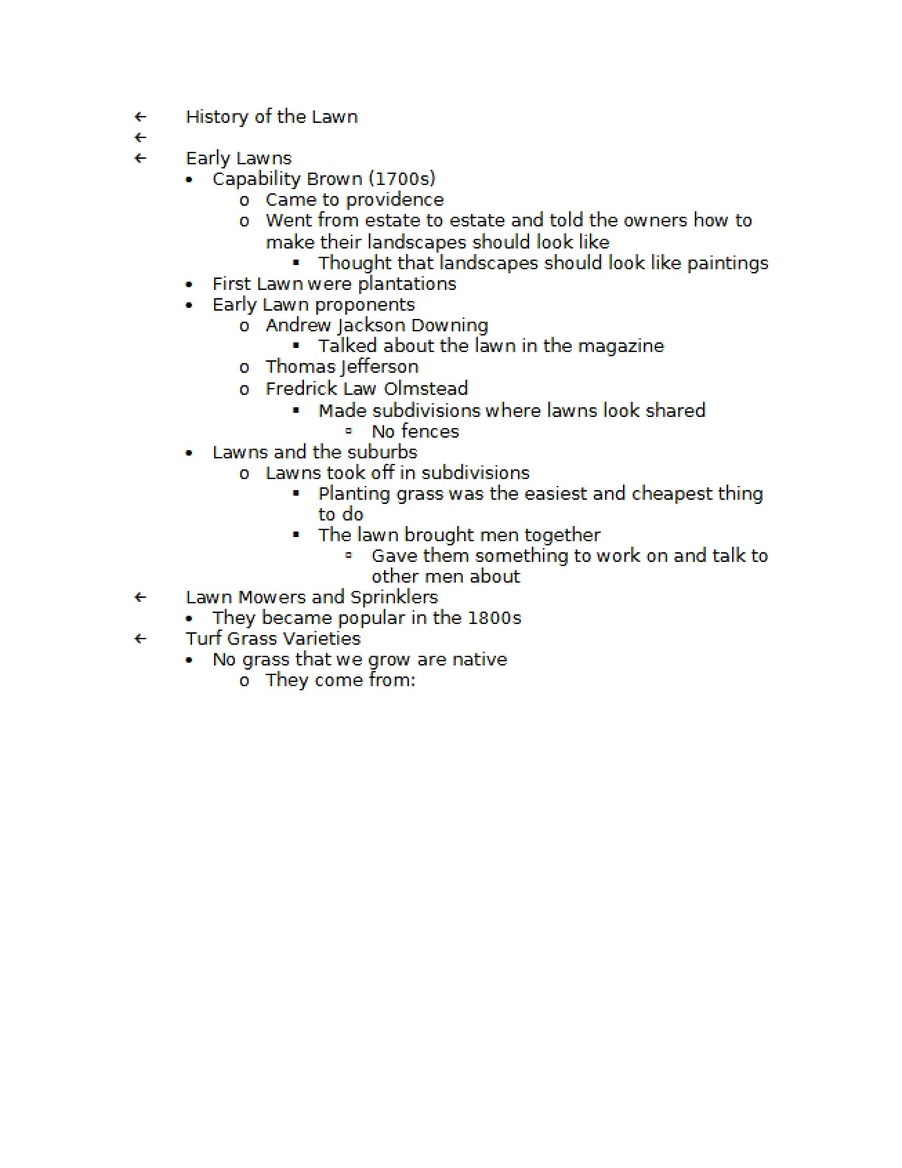 History of the Lawn