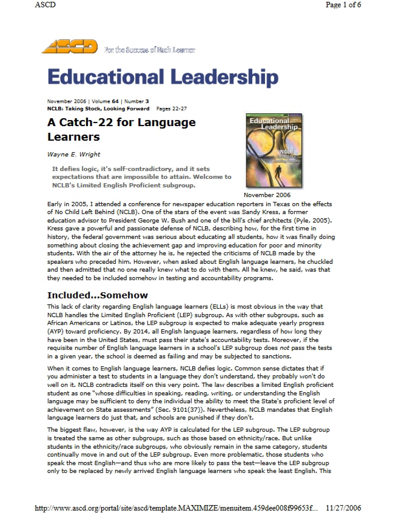 Language Learners and the Catch-22