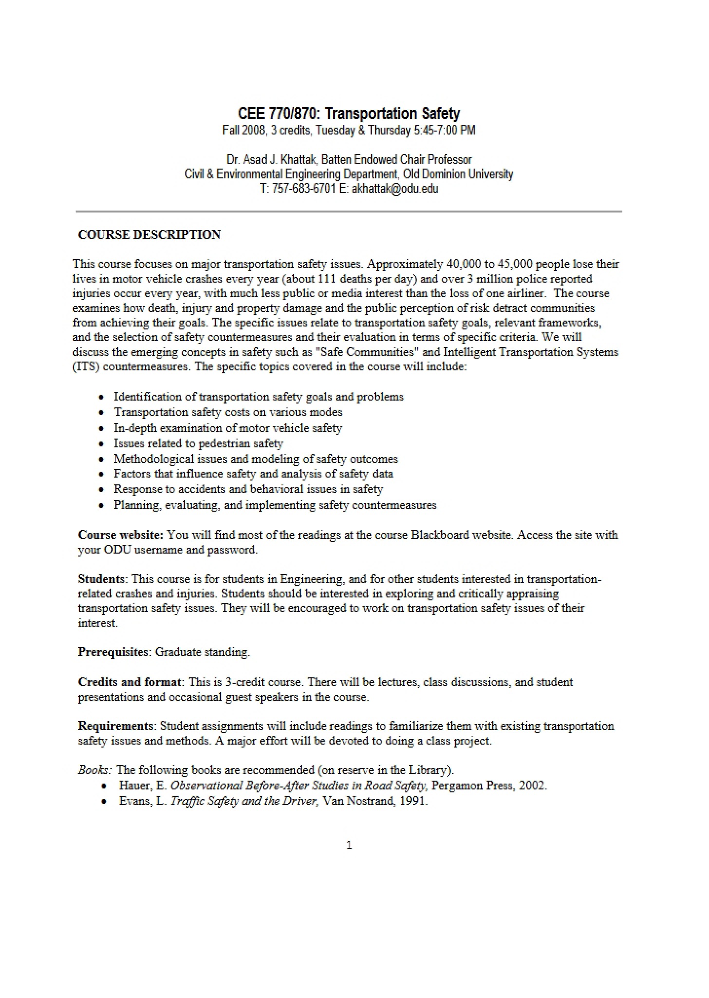 Course Syllabus