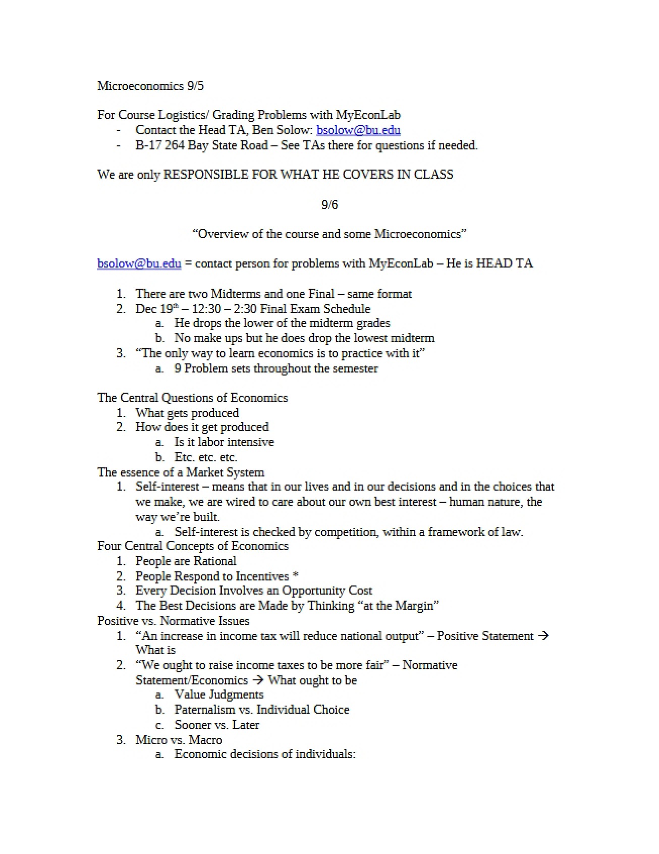 Introduction to Microeconomic Principles