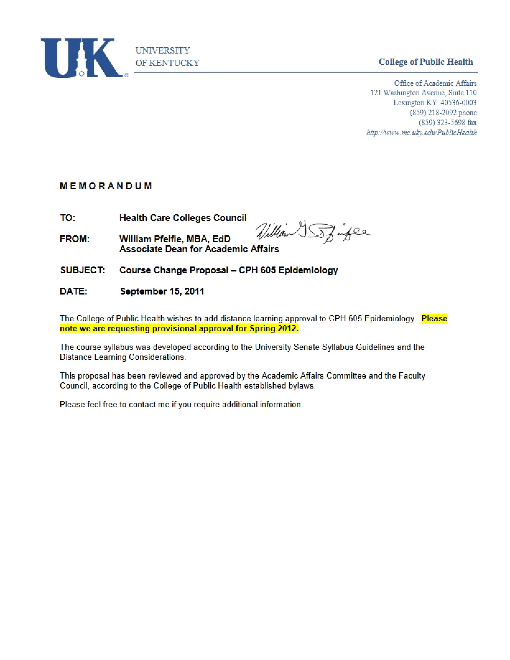 Distance Learning Addendum