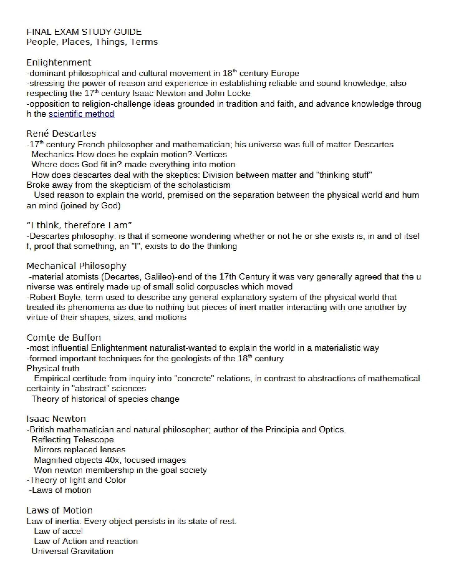 Terminal Assessment Preparation