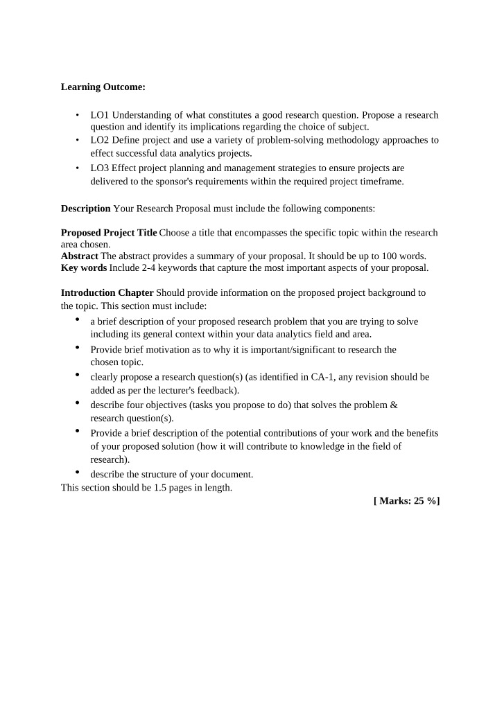 Research Questions and Data Analytics Projects