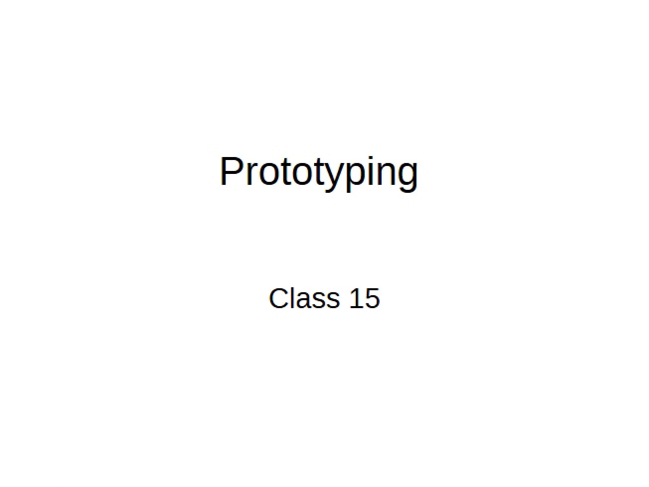 Introduction to Prototyping