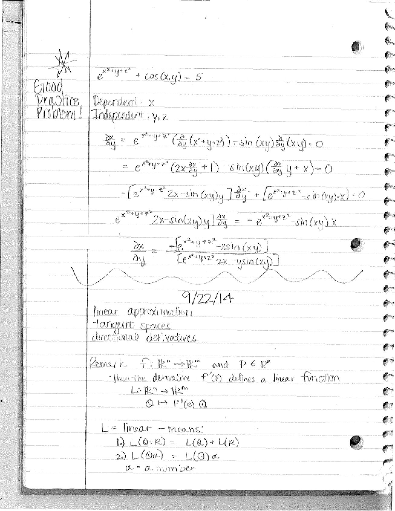 Multivariable Calculus Course Material