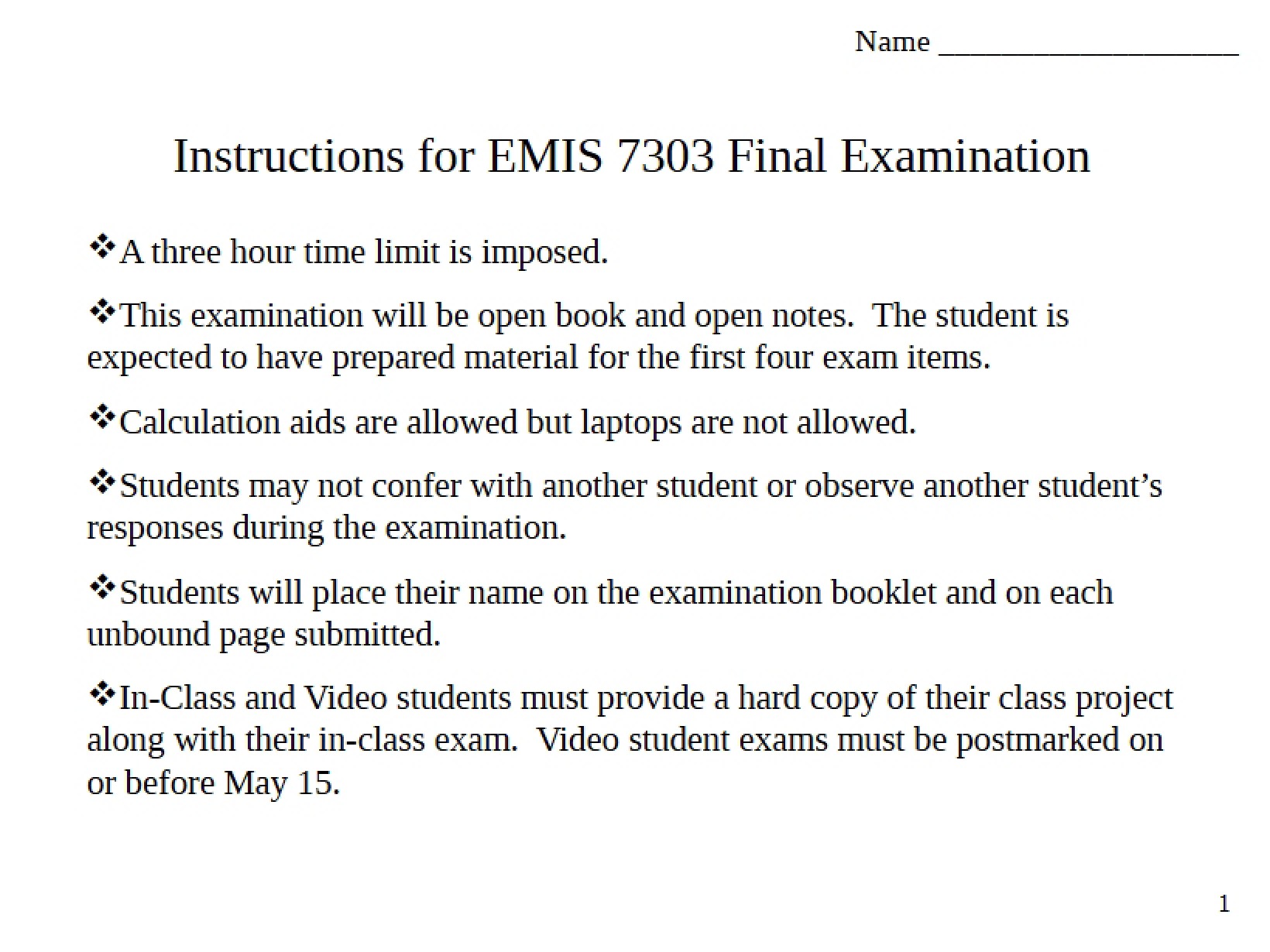 Exam Guide Risk Management