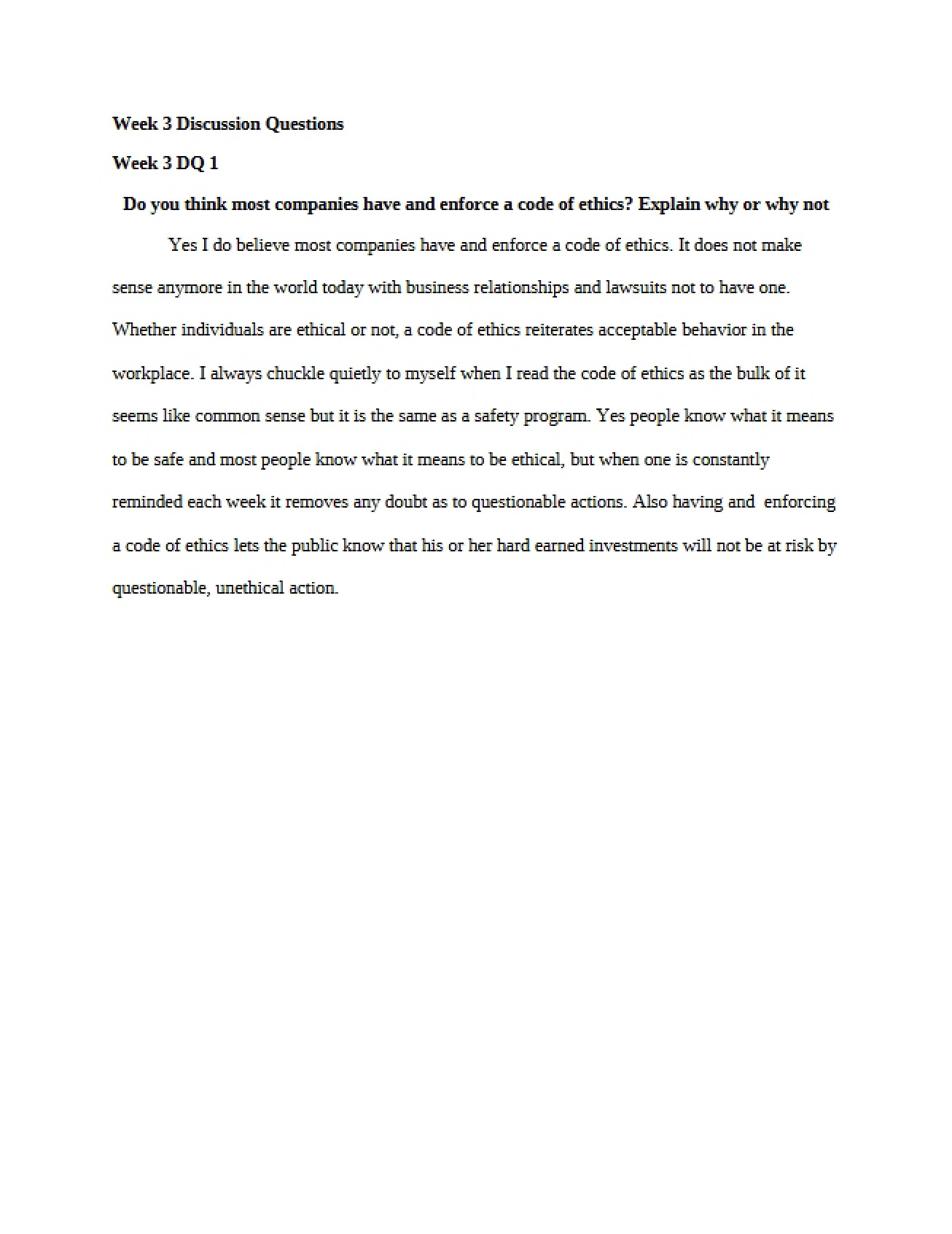 Corporate Enforcement of Ethical Codes