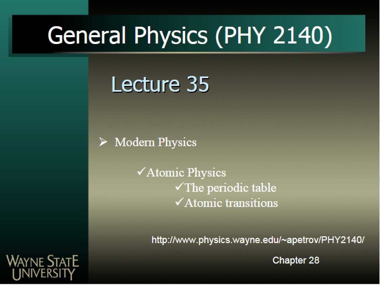 Lecture Key Points