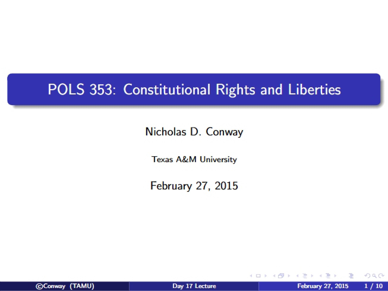 Constitutional Rights and Liberties - 10 Pages