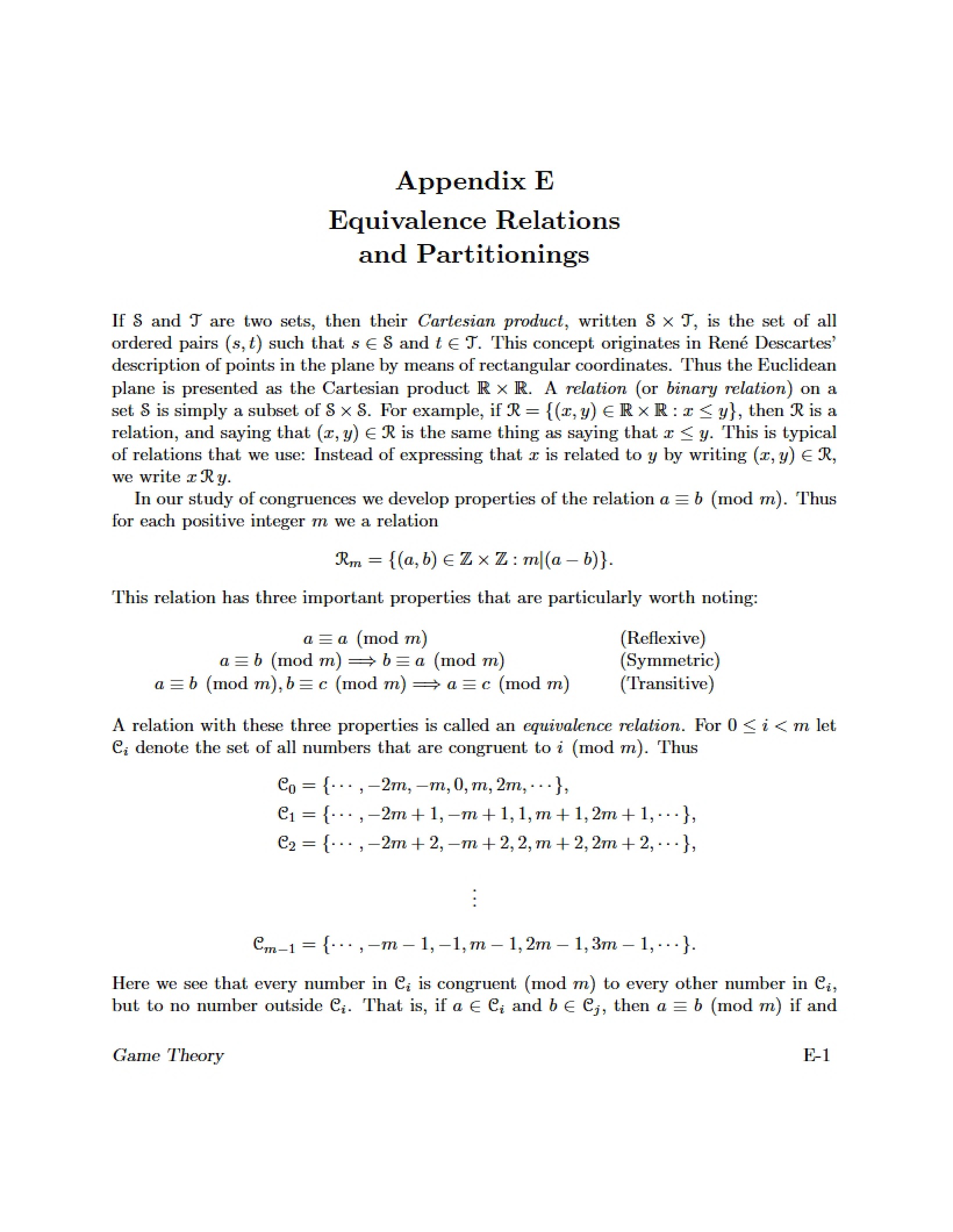 Partitionings and Equivalence Relations