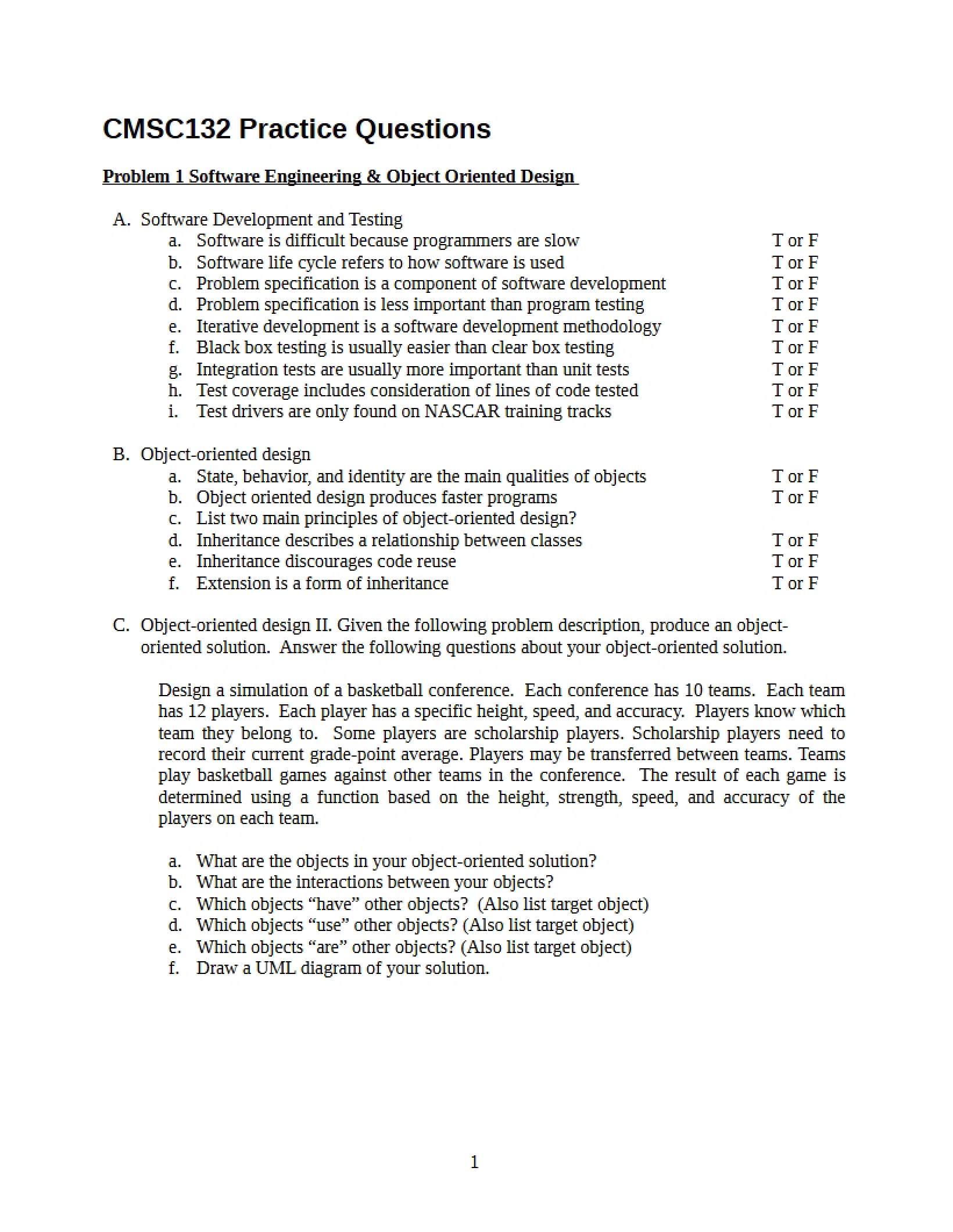 Questions for Practice
