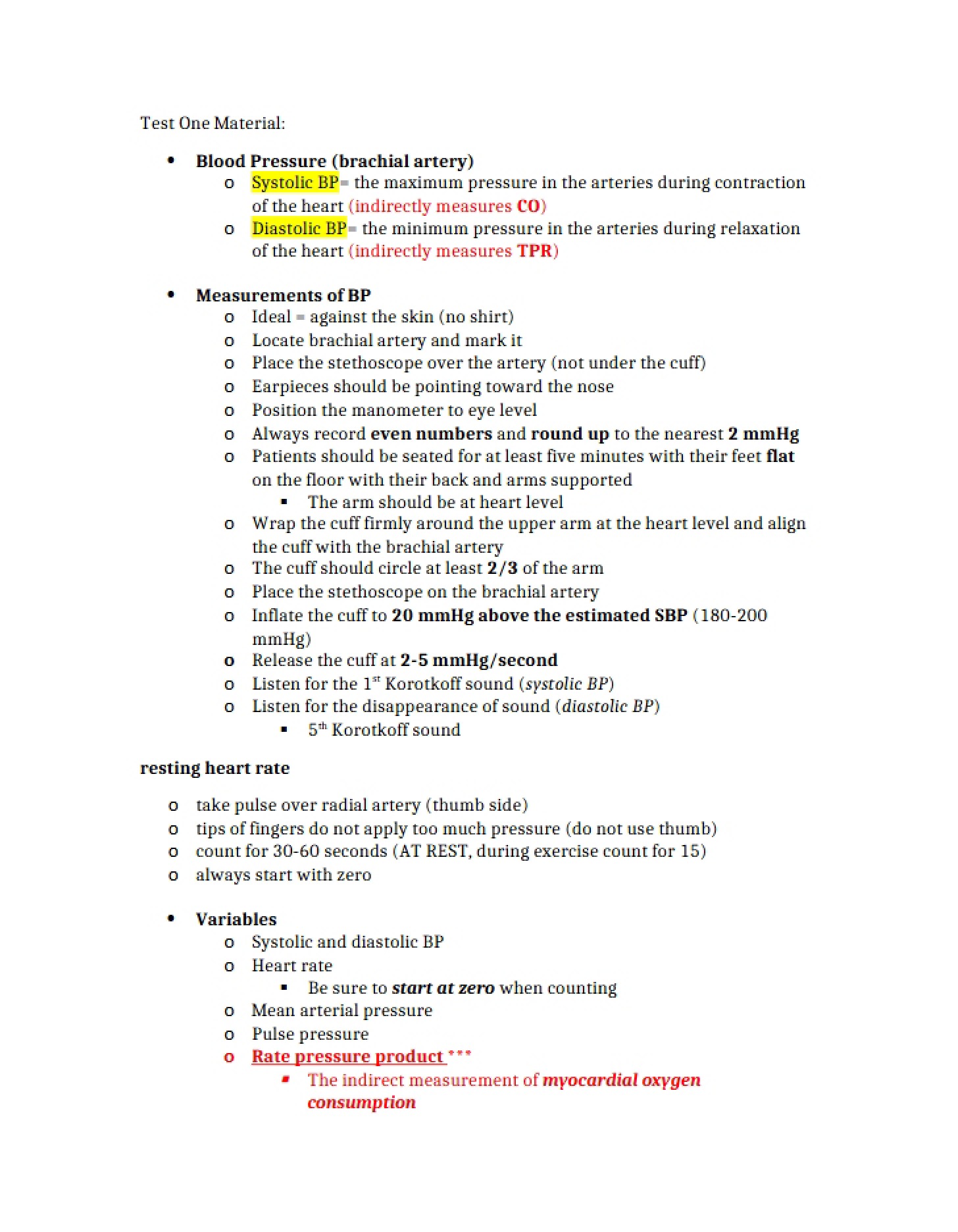 Exam 1 Resources
