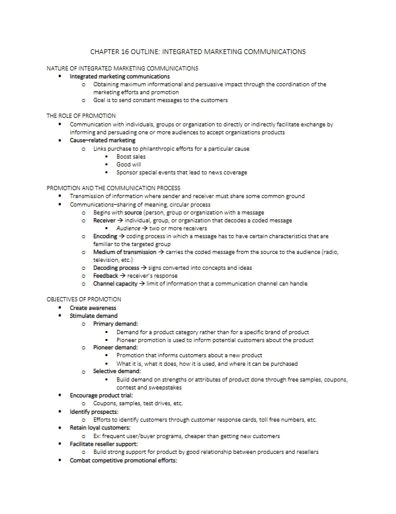 Integrated Marketing Communications - MKTG 409