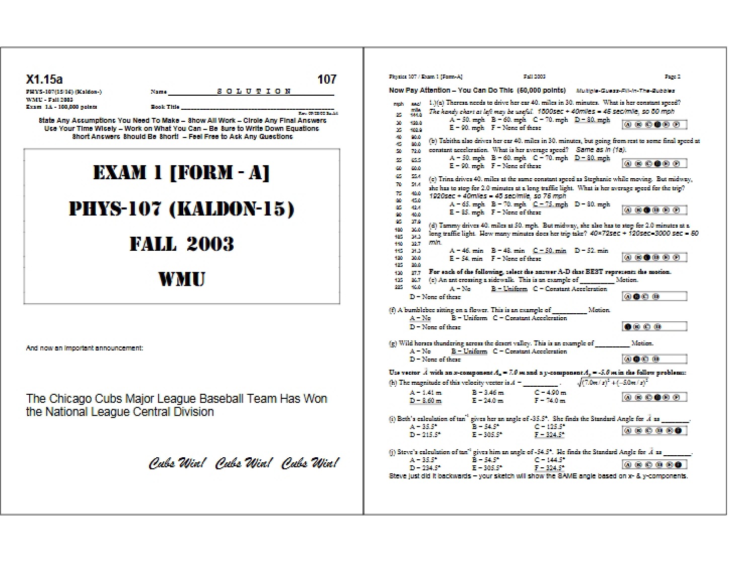 Test Sheet