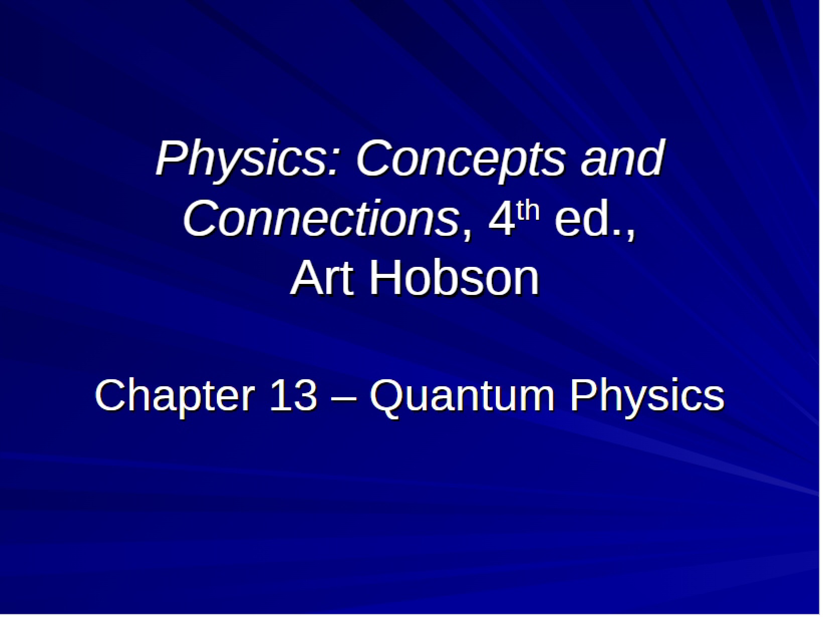 Physics 101 Lecture Notes