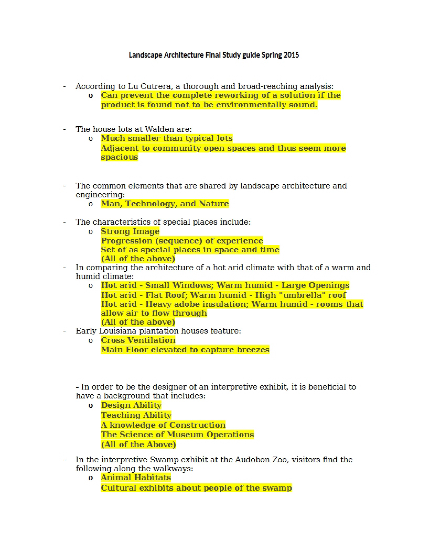 Landscape Architecture Overview 2