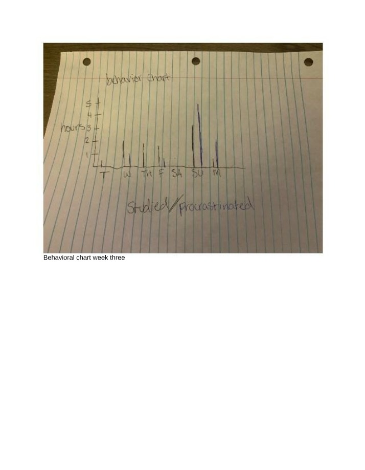 Behavioral Chart for Week Three