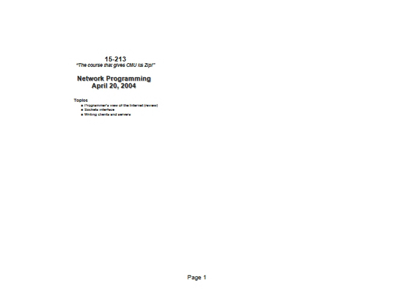 Network Programming Part Six