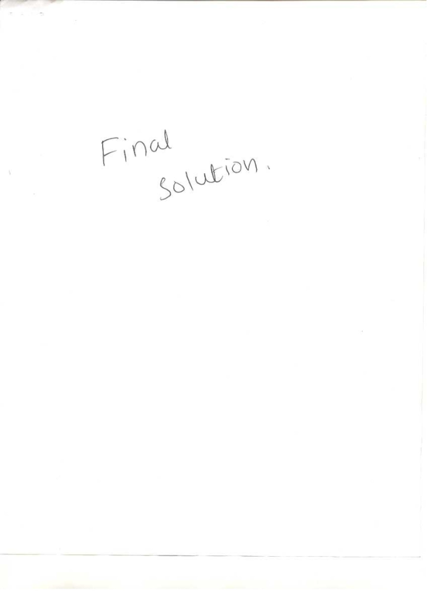 2006 Final Solution (CHE 442)