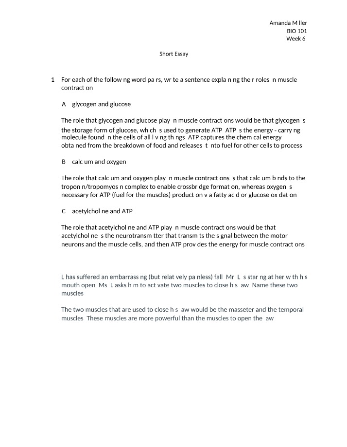 Week 6 Short Essay