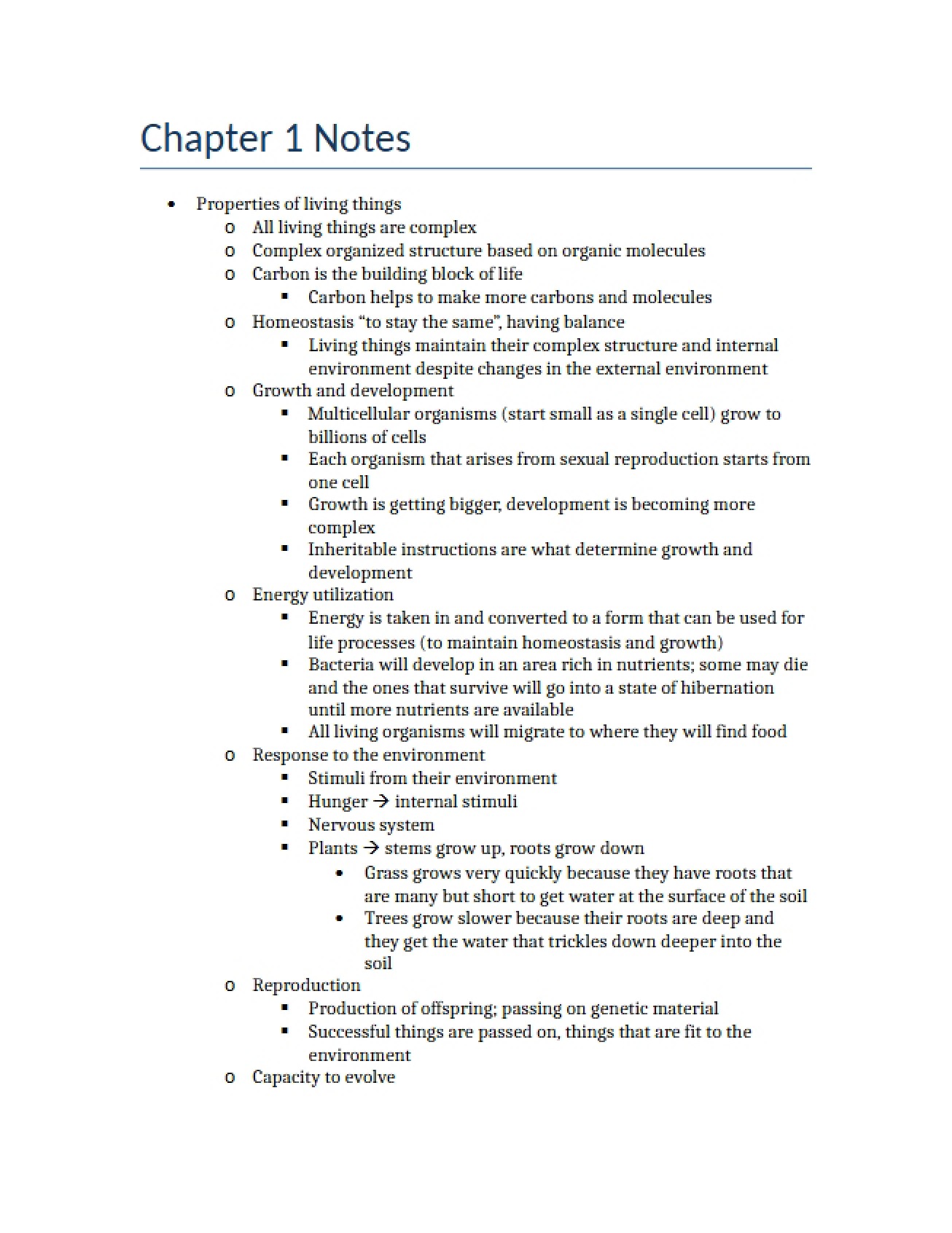 Notes on Chapter One