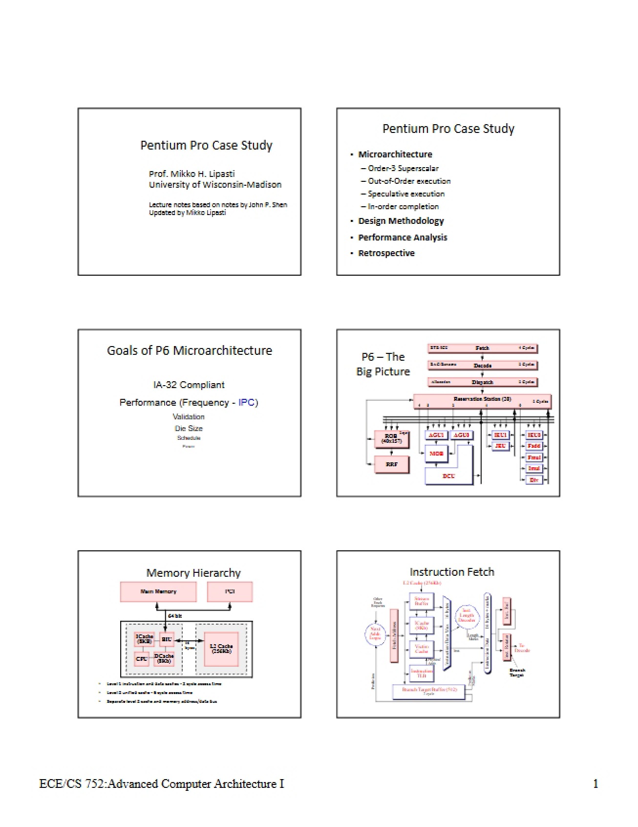 Case Study of Pentium Pro