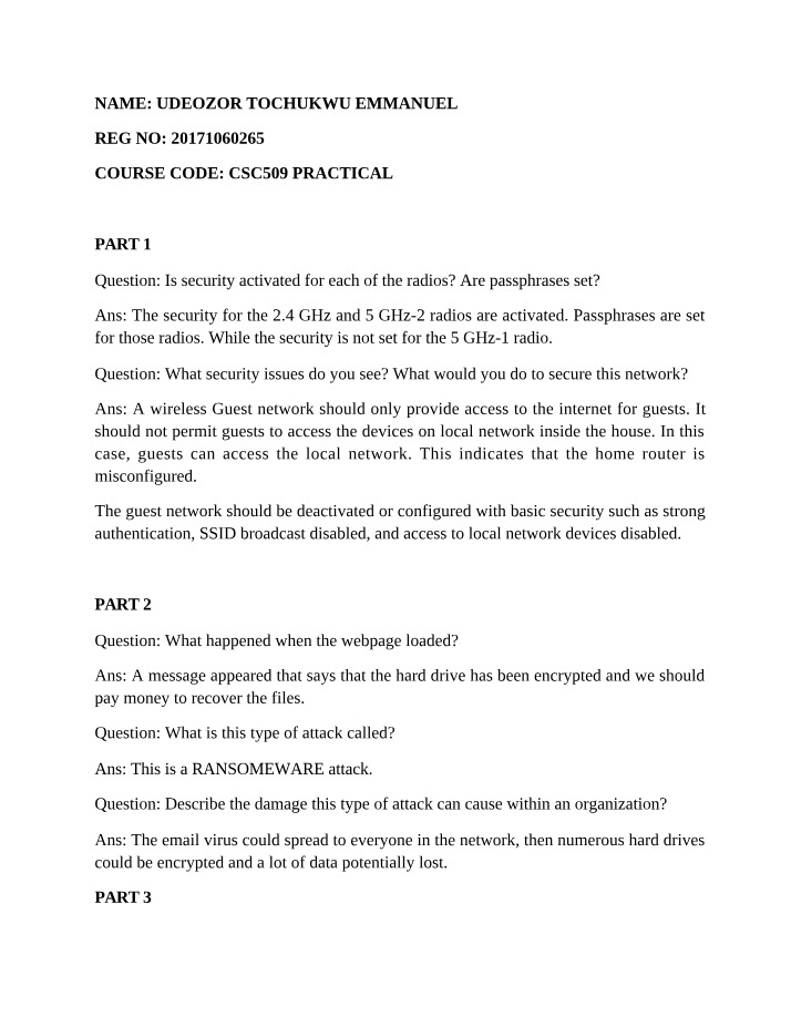 Wireless Networks - Setting and Activating Security