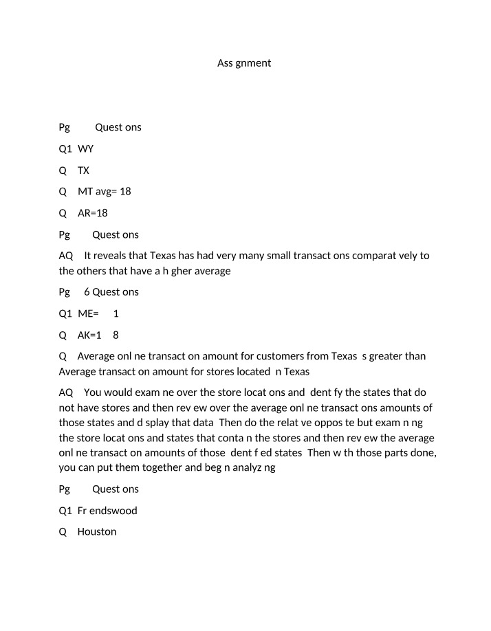 Word Portion of Assignment 7
