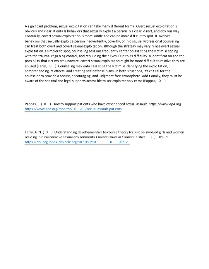 CNL545 - Sexual Exploitation Support Strategies