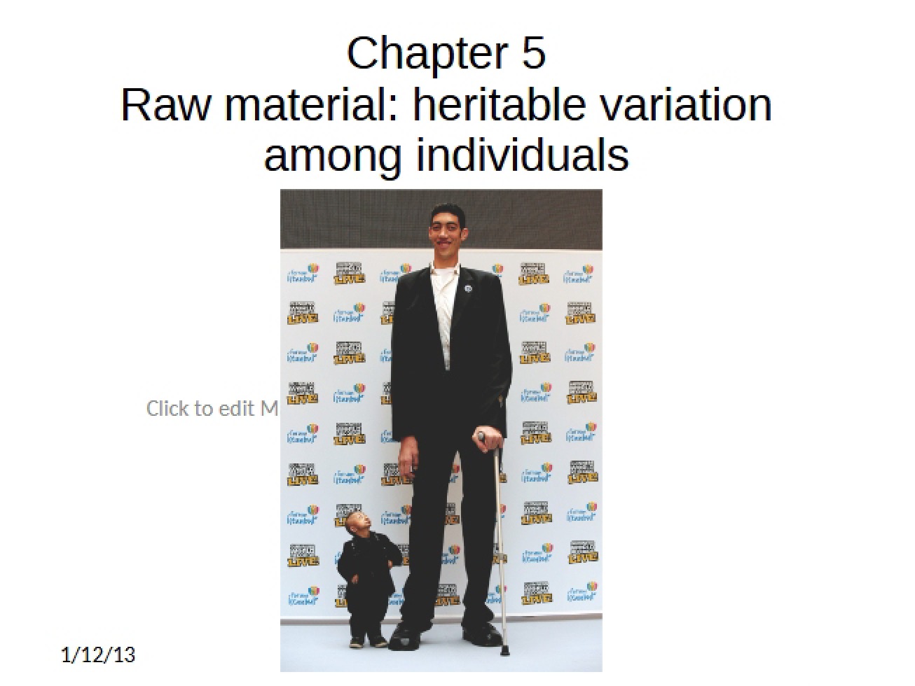 Chapter Five Evolution Overview