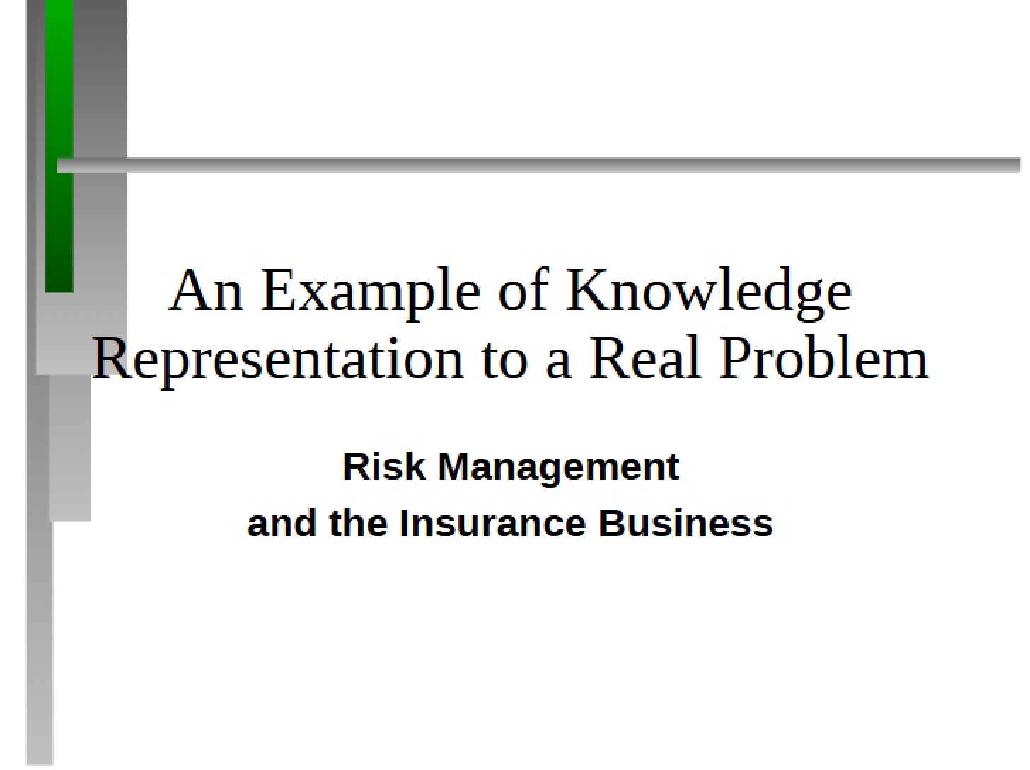 Knowledge Representation Go Risk