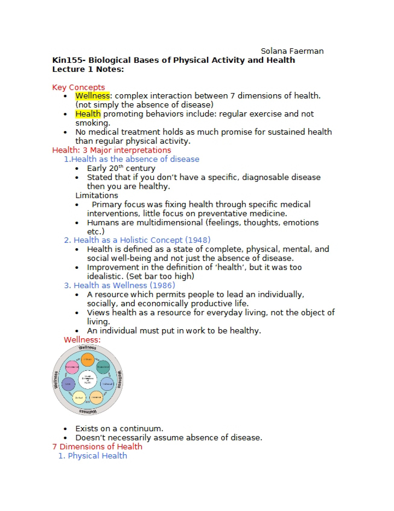 First Lecture Notes