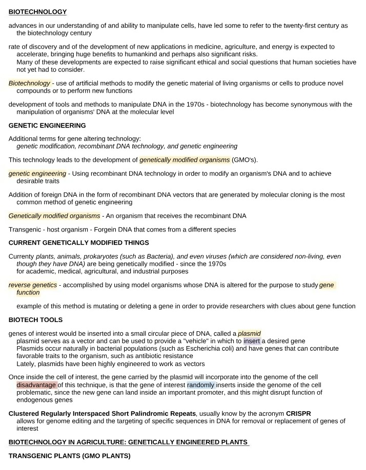 Biotechnology and Genetic Engineering - Module 12