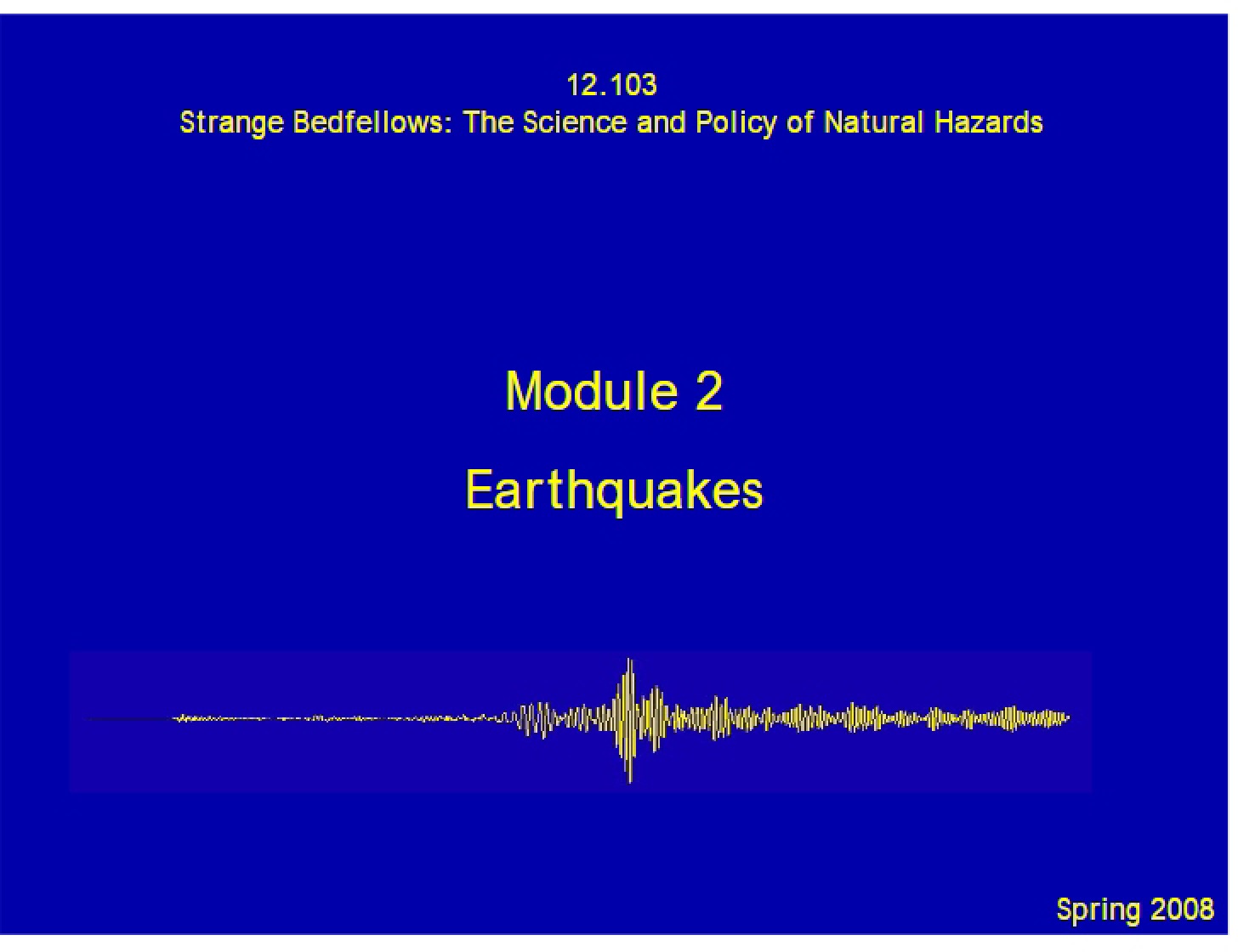 Seismic Events