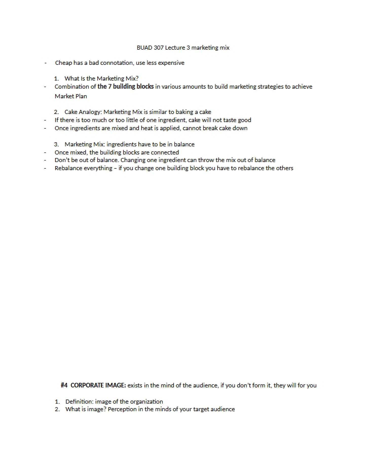 Lectures and Discussions 3 & 4 (BUAD 307)