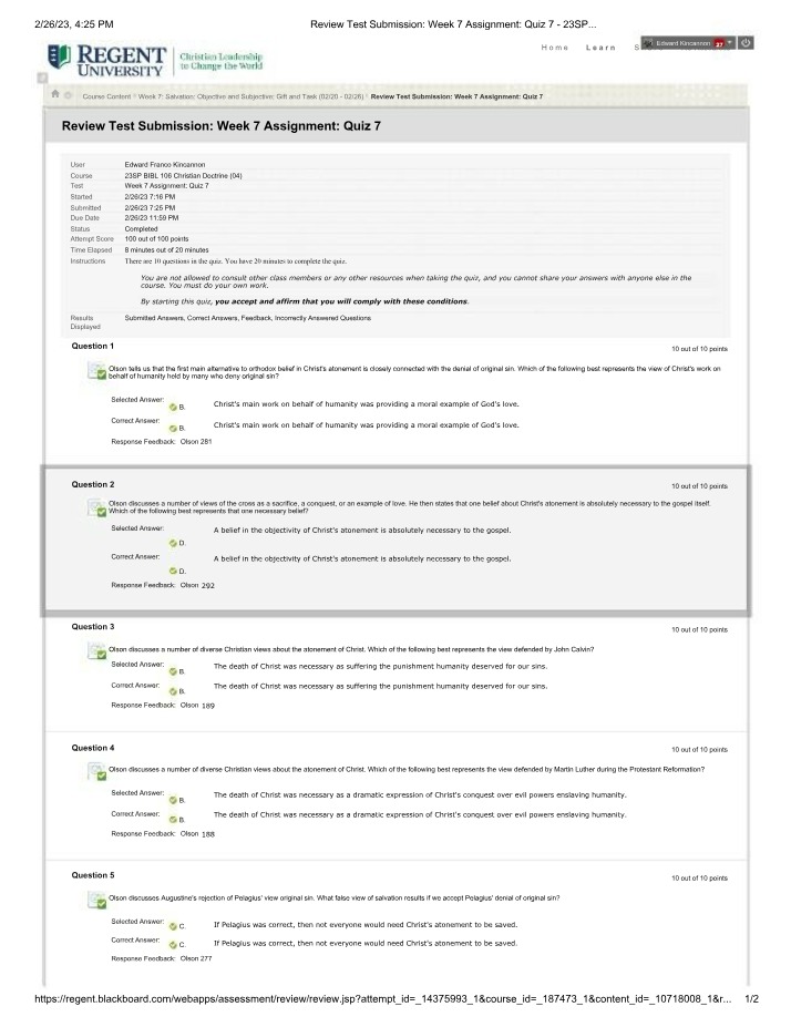 Quiz 7 - Week 7 Assignment