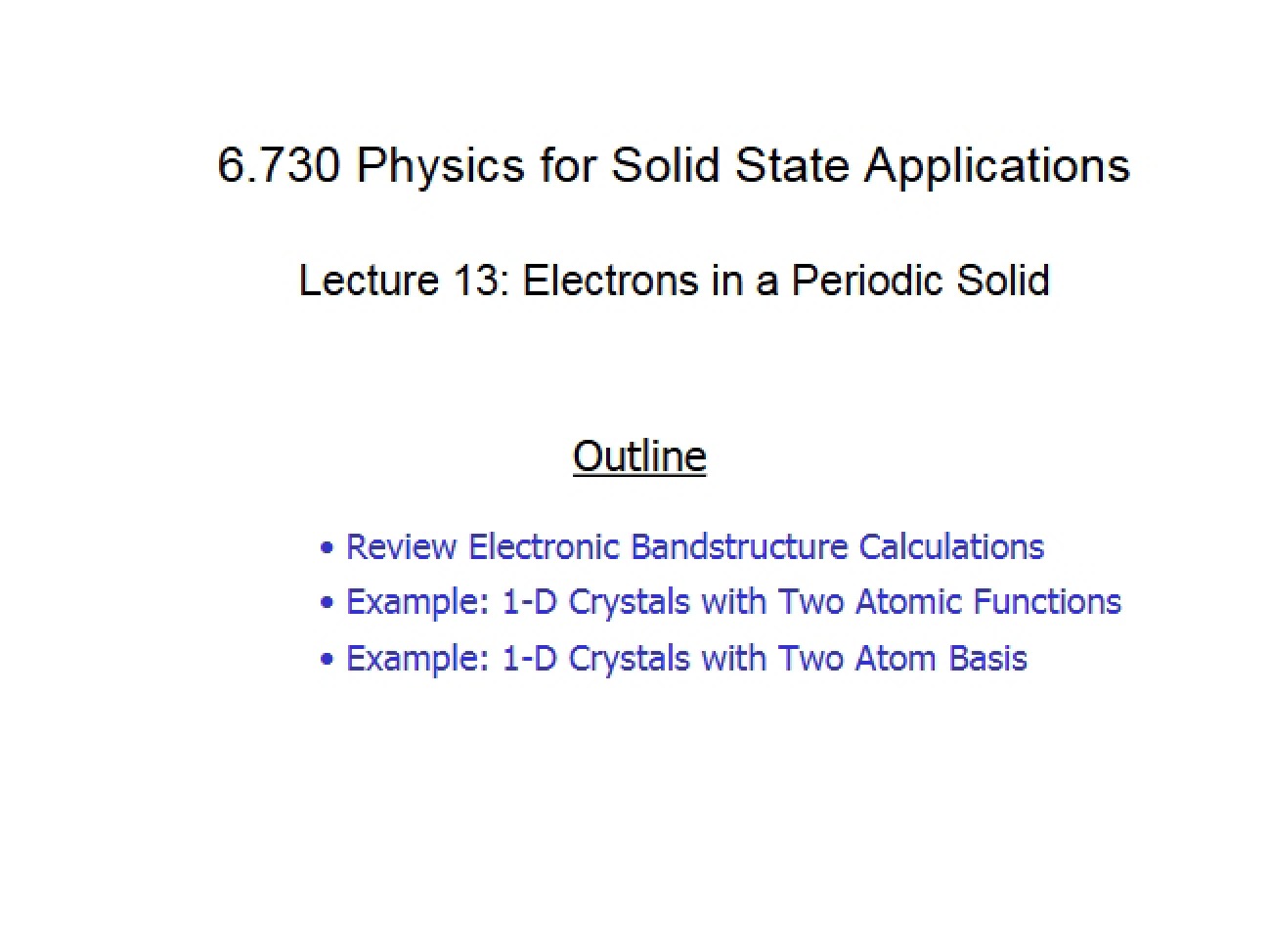 Electrons in a Solid with Periodic Structure
