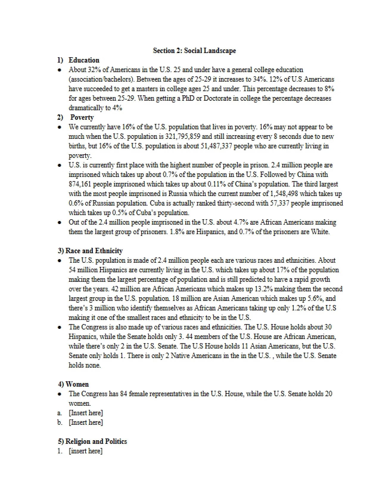 Social Landscape Section Two