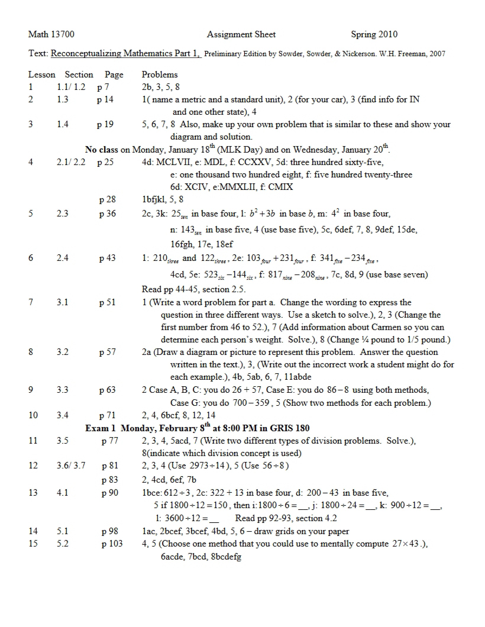 Detailed Assignment Sheet