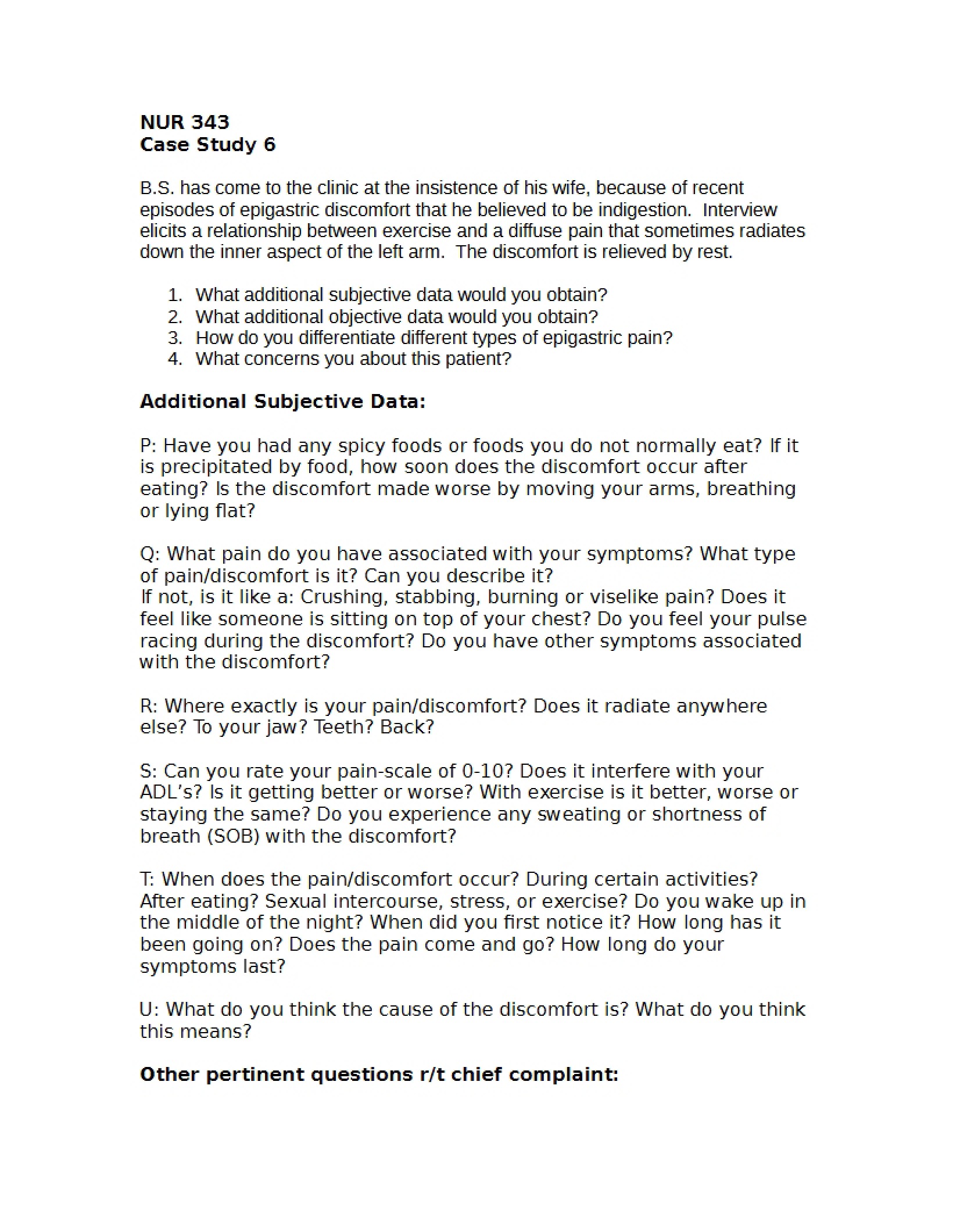 Assessment Case Study Six