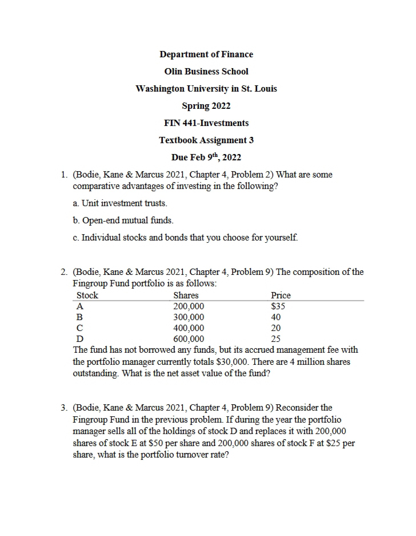 Third Textbook Assignment