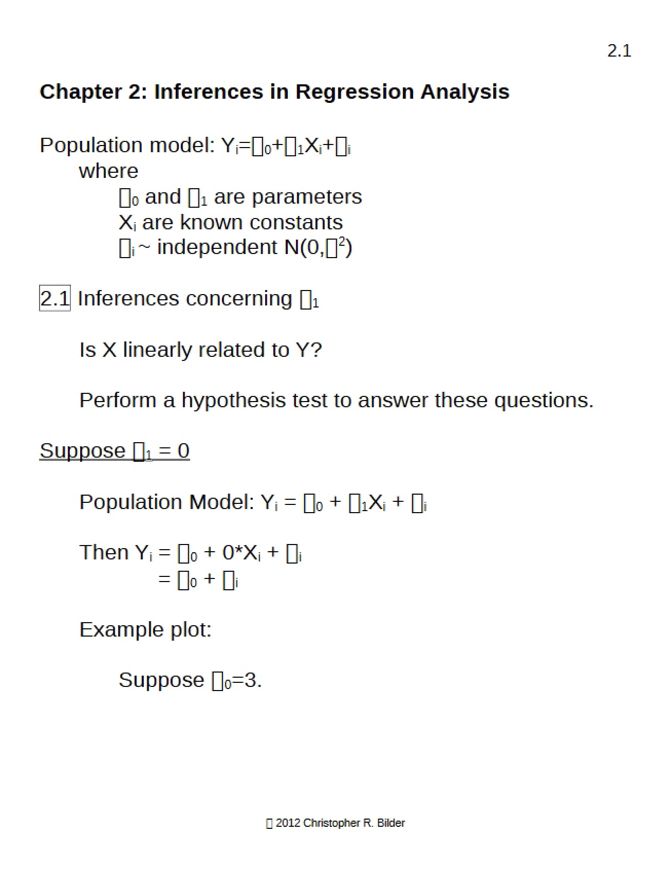 Regression Analysis Inferences