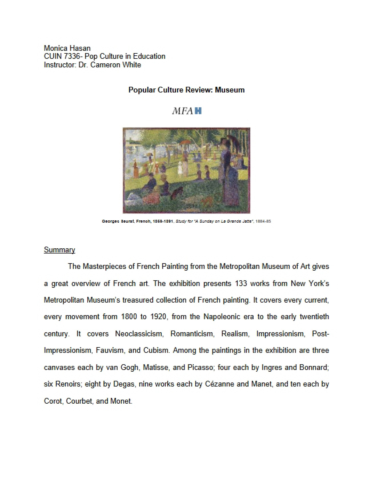 Review of Popular Culture Museum