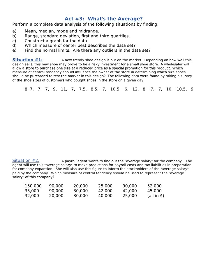 What's the Average - Act 3