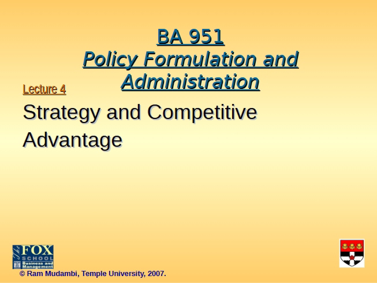 Relationship Between Strategy and Competitive Advantage