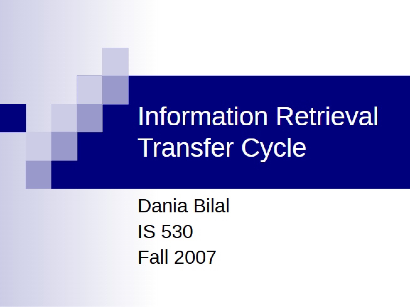 Transfer Cycle in Information Retrieval
