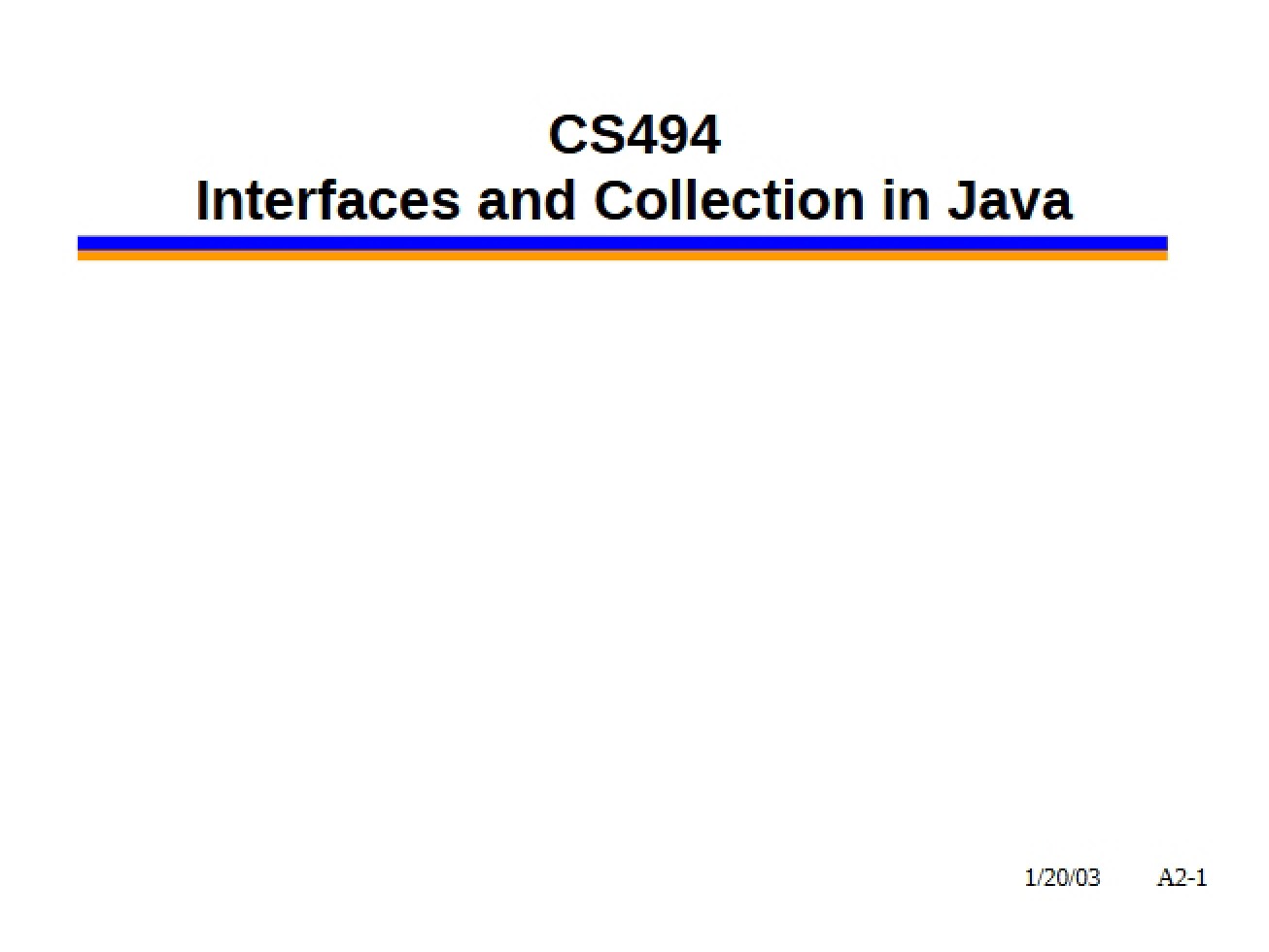 Java Collections and Interfaces