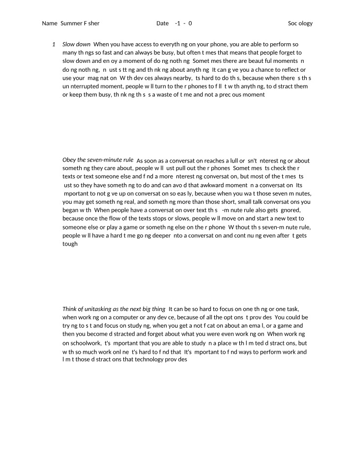 Notes on Slowing Down, Unasking, and the Seven-Minute Rule